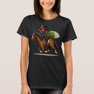 Camiseta Cicada Jockey Divertido caballo Derby Gorra Retro 
