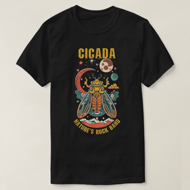 Camiseta Cicada Naturas Banda Rock Cicada Lover Cicada Inva (Diseño del anverso)