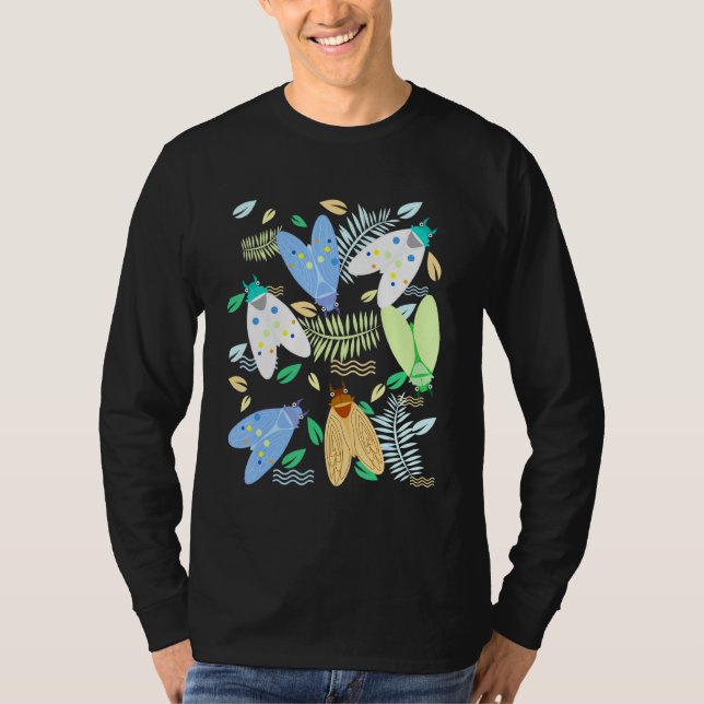 Camiseta Cicada Pastel Sale De La Naturaleza De Los Insecto (Anverso)