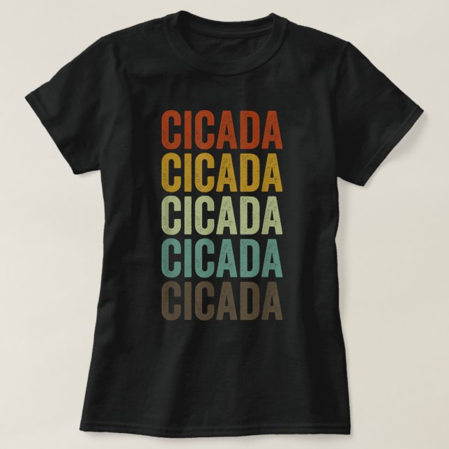 Camiseta Cicada retro (Diseño del anverso)