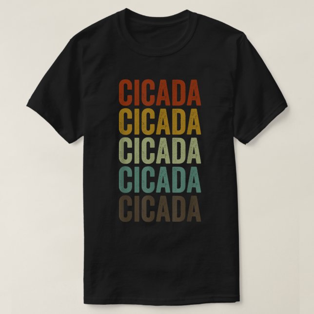 Camiseta Cicada retro (Diseño del anverso)