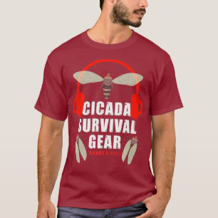 Camiseta Cicada Survival Gear Headphones Brood X 2021
