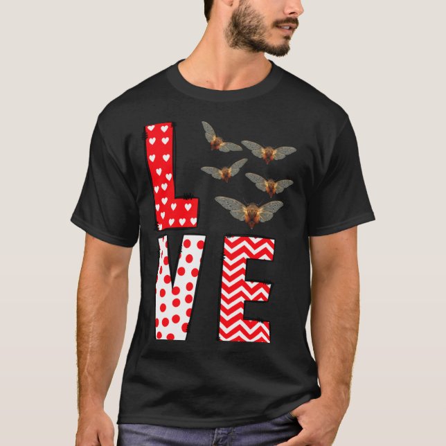 Camiseta Cicada Valentines Day Love Valentine Cute Hearts  (Anverso)