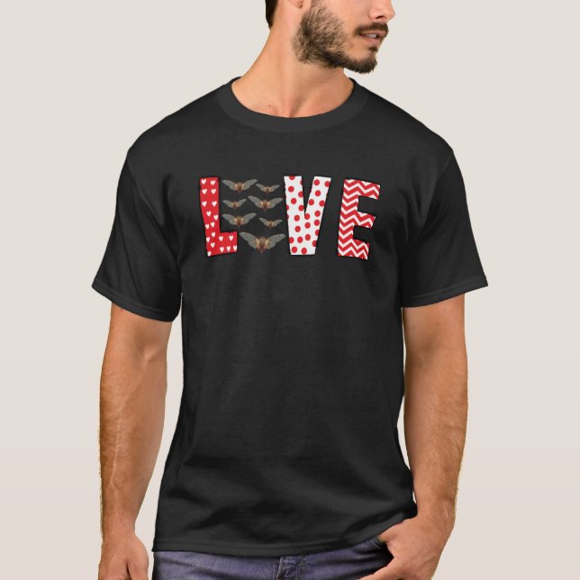 Camiseta Cicada Valentines Day Love Valentine Cute Hearts (Anverso)