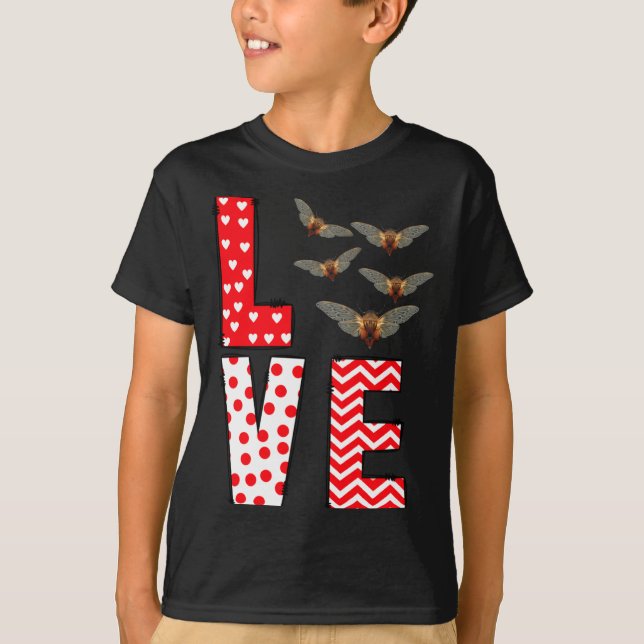 Camiseta Cicada Valentines Day Love Valentine Cute Hearts  (Anverso)