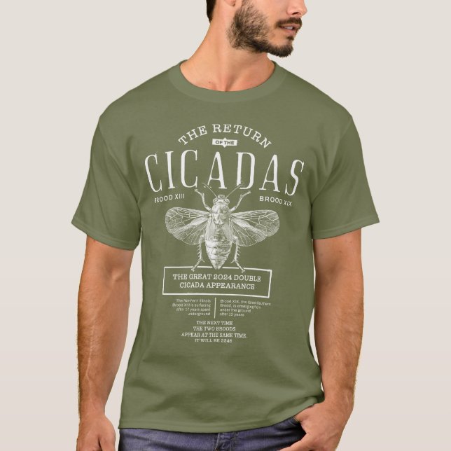 Camiseta Cicada Verano 2024 Biología de doble apariencia de (Anverso)