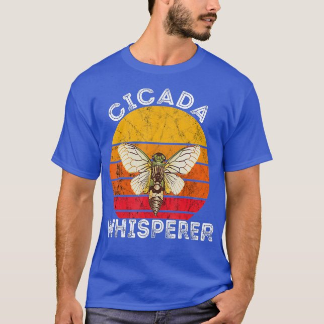 Camiseta Cicada Whisperer Brood Insectos Retro Sunset Swarm (Anverso)