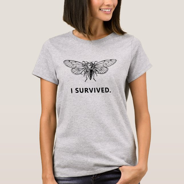 Camiseta Cicadas Brood X Funny I survived custom (Anverso)