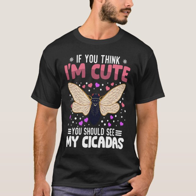 Camiseta Cicadas Heart Valentine's Day Animal For Womens Ki (Anverso)