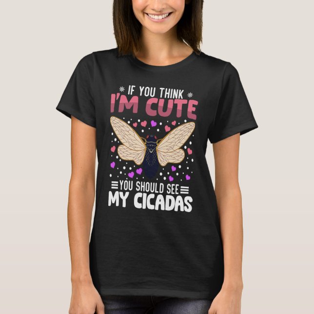 Camiseta Cicadas Heart Valentine's Day Animal For Womens Ki (Anverso)