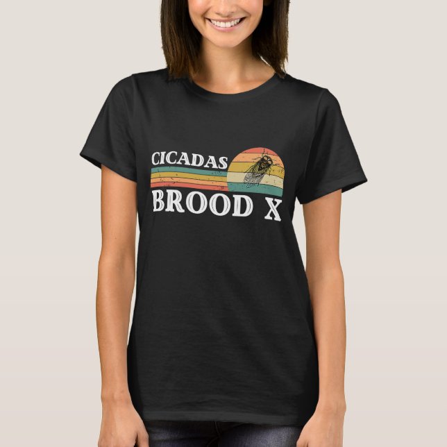 Camiseta Cicadas Periódicas De 2021 Enjambre Cicada Brood X (Anverso)