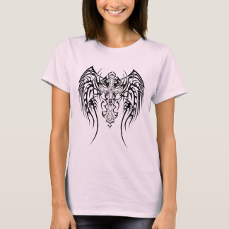 Camiseta Cicatrices tribales de la cruz de alas