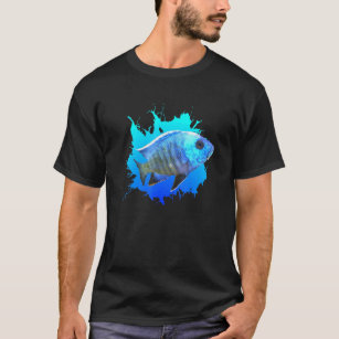 Camiseta Cichlid Azure Cichlid Sciaenochromis Ahli Iceberg