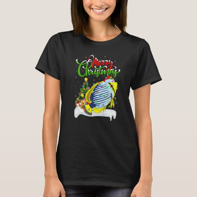 Camiseta Cichlid Fish  Xmas Decorations Santa Cichlid Chris (Anverso)