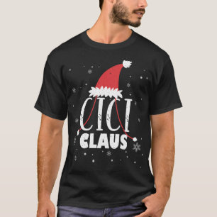 Camiseta Cici Claus Santa Hat Cute Abuela Cici Navidades