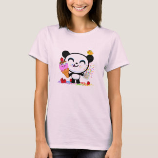 Camiseta Cici Panda Loves Ice Cream Cones with Sprinkles