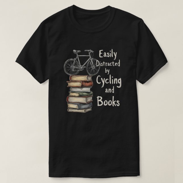 Camiseta Cíclica divertida y los libros son más que una cit (Diseño del anverso)