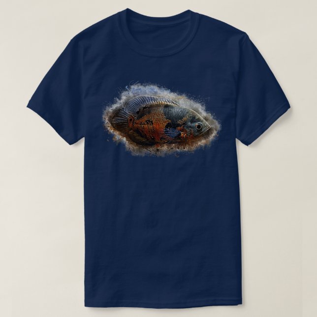 Camiseta Cíclico de pavo real Astronotus ocellatus (Diseño del anverso)