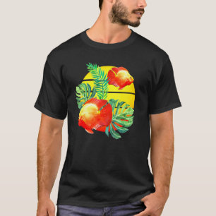 Camiseta Ciclídeo Pez Loro de Sangre Roja Tanque de Acuario