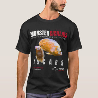 Camiseta Cíclidos Monstruo Pez Oscar Depredador Acuario 