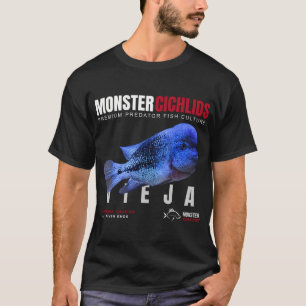 Camiseta Cíclidos Monstruo Vieja Peces Depredadores