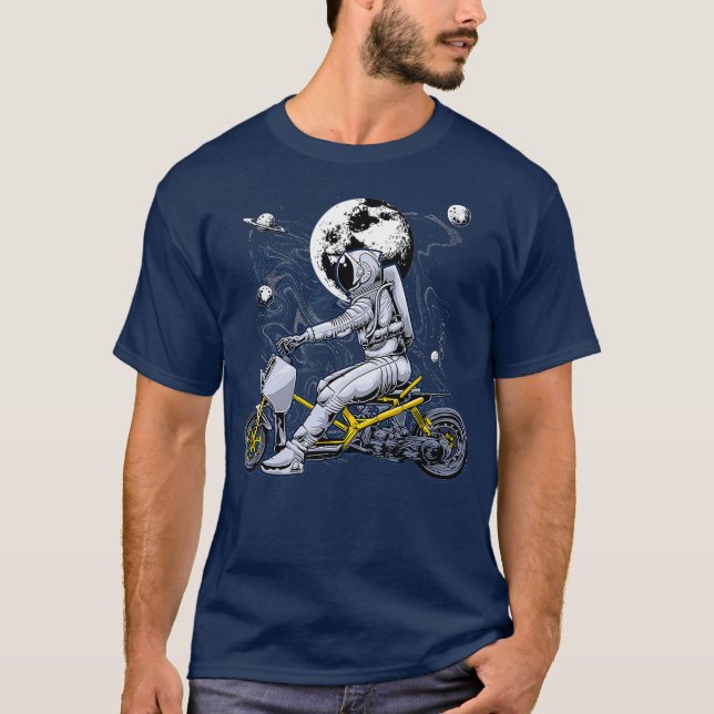 Camiseta Ciclismo astronauta de motocicleta de viaje (Anverso)