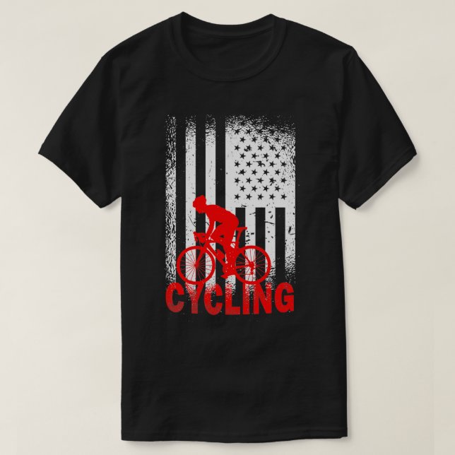 Camiseta Ciclismo Bicicleta Bicyle Triathlon Gift American  (Diseño del anverso)