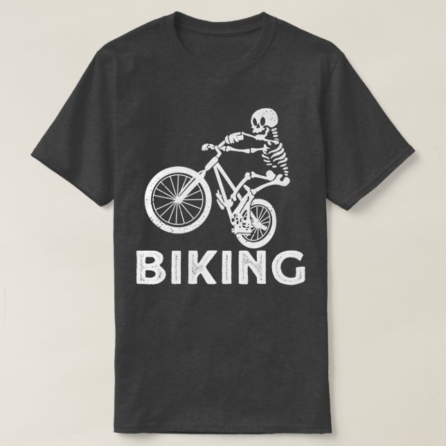 Camiseta Ciclismo Bicicleta Ciclismo Esqueleto Bicicleta Fu (Diseño del anverso)