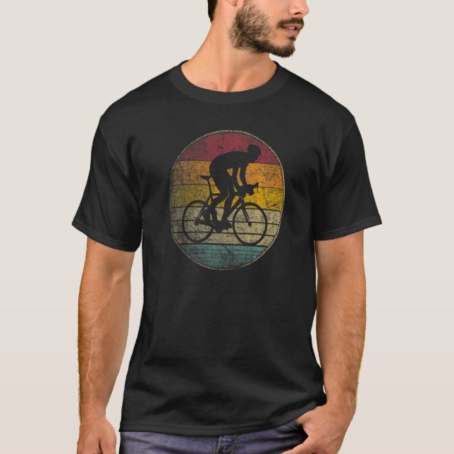 Camiseta Ciclismo Bicicleta Ciclismo Race Gif Retro Estilo  (Anverso)