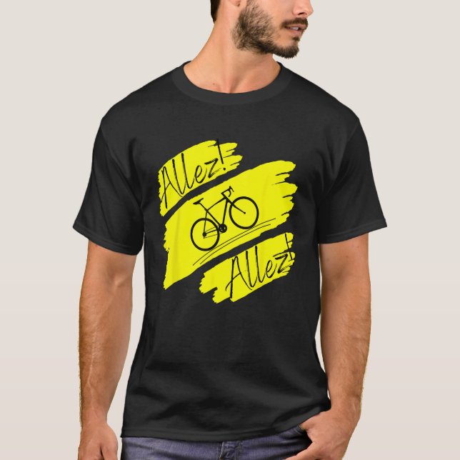 Camiseta Ciclismo Bicicleta Tee Bicicleta divertido Allez A (Anverso)