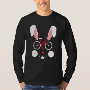 Camiseta Ciclismo Bunny Easter Bicycle Face Costume Funny E