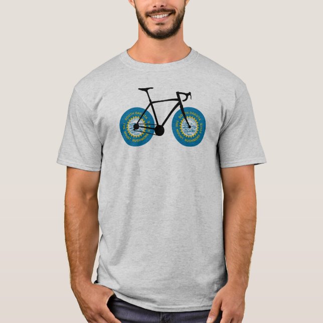 Camiseta Ciclismo con bandera de Dakota del Sur (Anverso)