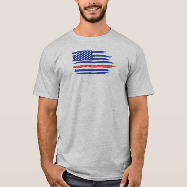 Camiseta Ciclismo con bandera de Estados Unidos (Anverso)