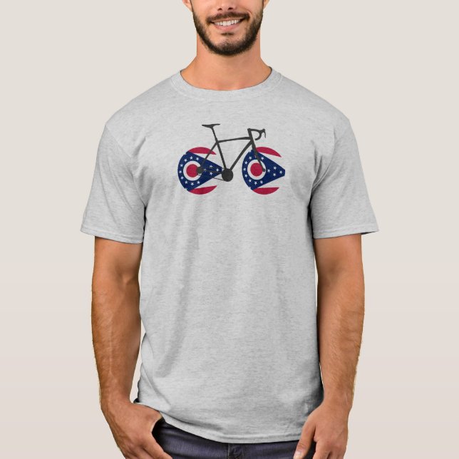 Camiseta Ciclismo con bandera de Ohio (Anverso)