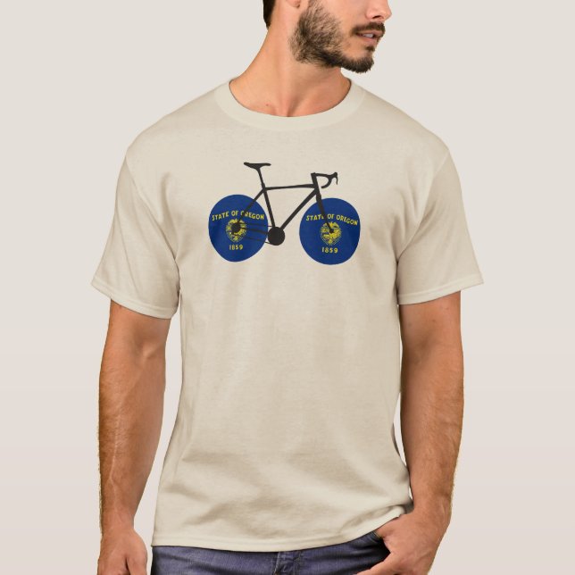 Camiseta Ciclismo con bandera de Oregón (Anverso)