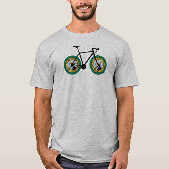 Camiseta Ciclismo con bandera de Washington (Anverso)