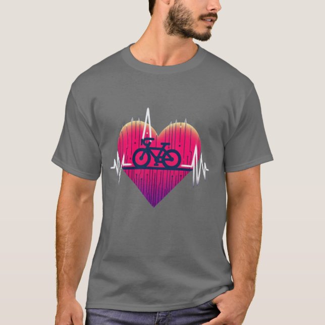 Camiseta Ciclismo con ECG y pasión por este deporte (Anverso)