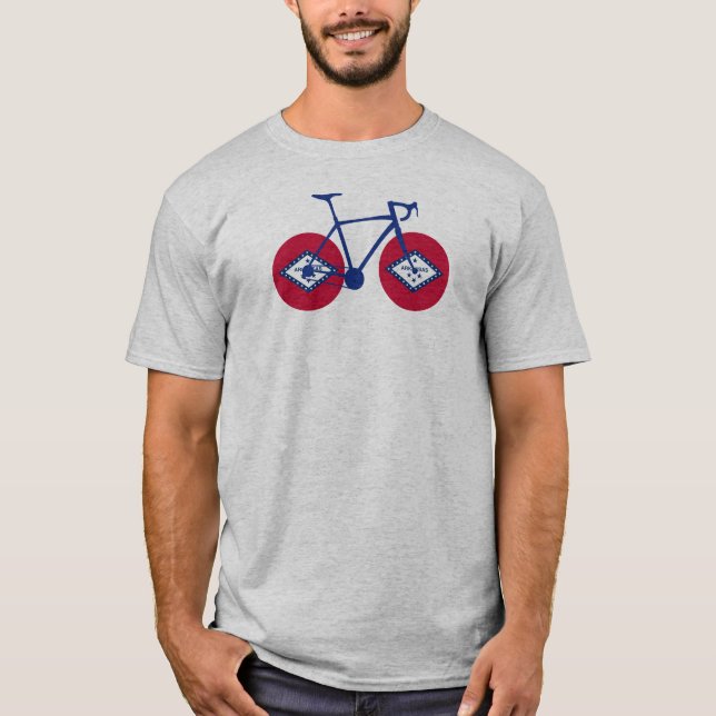 Camiseta Ciclismo de bandera de Arkansas (Anverso)