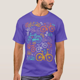 Camiseta Ciclismo de bicicleta de Ilustracion colorido