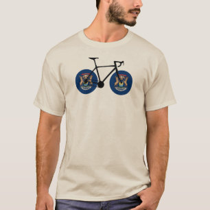 Camiseta Ciclismo de la bandera de Michigan
