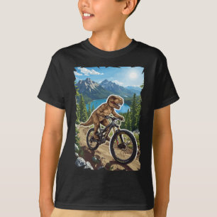 Camiseta Ciclismo de montaña de dinosaurios por sendero for