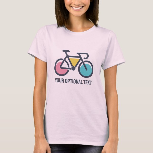 Camiseta Ciclismo de texto personalizado (Anverso)