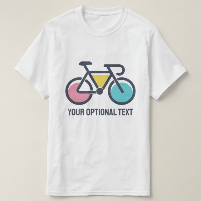 Camiseta Ciclismo de texto personalizado (Diseño del anverso)