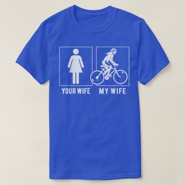 CAMISETA CICLISMO DE TU ESPOSA MI ESPOSA (Diseño del anverso)