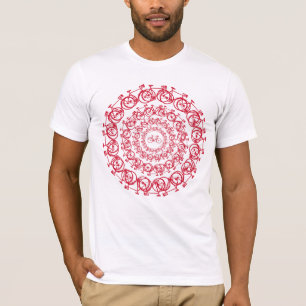 Camiseta ciclismo deportivo rojo Bicicletas mandala