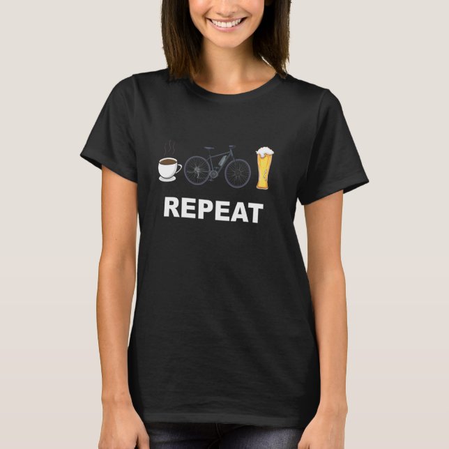 Camiseta Ciclismo Ebike Bicylce Café Ebike Cerveza Repetir  (Anverso)