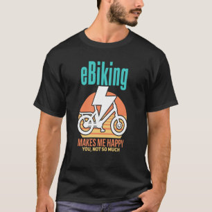 Camiseta Ciclismo eléctrico sarcástico broma bicicleta eléc