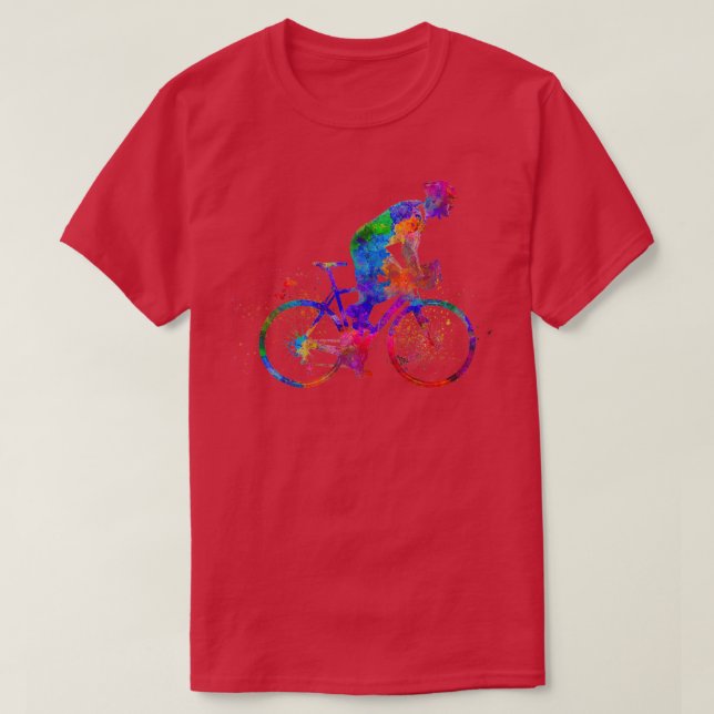 Camiseta Ciclismo en acuarela (Diseño del anverso)