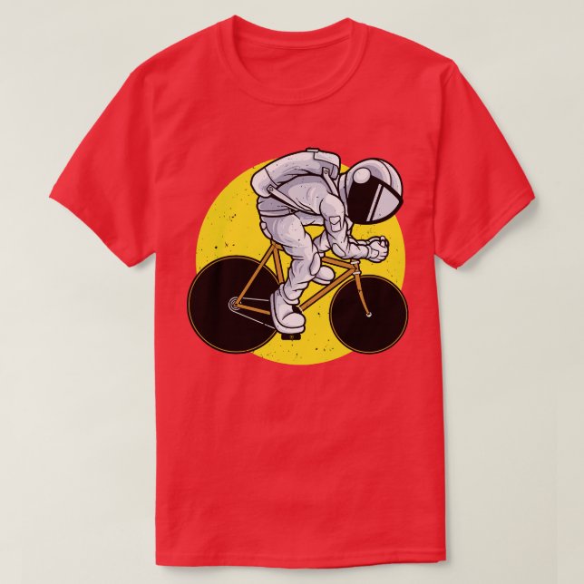 Camiseta Ciclismo en bicicleta astronauta (Diseño del anverso)