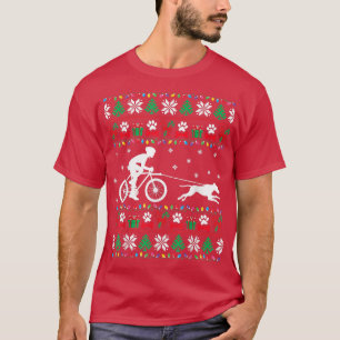 Camiseta Ciclismo En Bicicleta Con Perros Navidades Feo Swe